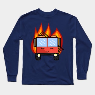 Fire Engine (on fire) Long Sleeve T-Shirt